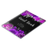 Carnet Elegant Purple and Silver Flowers Guest Book (Côté gauche)
