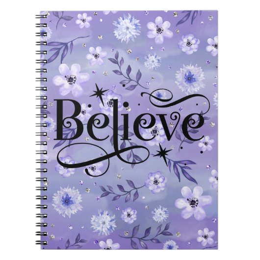 Carnet Elégant Purple Believe (Devant)
