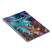 Carnet Elegant Purple Blue Abstract Feather (Côté Droit)