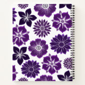 Carnet Élégant Purple Floral Nom (Dos)