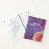 Carnet Elegant Purple Painterly Fig Fruit Recipe (Intérieur)