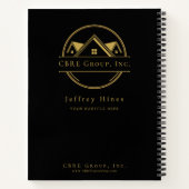 Carnet Elegant Real Estate Black and gold custom logo (Dos)