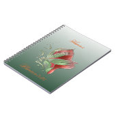 Carnet Elegant Red and Green Spiral Notebook (Côté gauche)