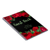 Carnet Elegant Red Roses Flowers Birthday Guest Book (Côté Droit)