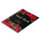 Carnet Elegant Red Roses Flowers Birthday Guest Book (Côté gauche)