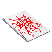 Carnet Elegant Red Tribal Mask Abstract Design (Côté Droit)