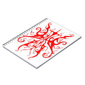 Carnet Elegant Red Tribal Mask Abstract Design (Côté gauche)