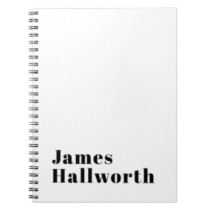Carnet Élégant Retro Moderne Lettrage Noir modifiable