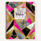 Carnet Élégant rose abstrait (Devant)