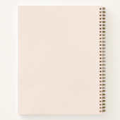 Carnet Élégant rose blanc Script Swashes Mariage de coeur (Dos)