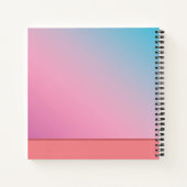 Carnet Élégant rose bleu tendance Monogramme moderne (Dos)