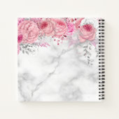 Carnet Elégant rose en cuivre ciseaux en or coiffeuse (Dos)