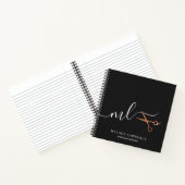 Carnet Elégant rose en cuivre ciseaux en or coiffeuse (Intérieur)