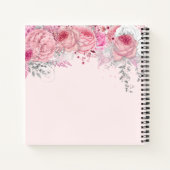 Carnet Elégant rose en cuivre ciseaux en or coiffeuse (Dos)