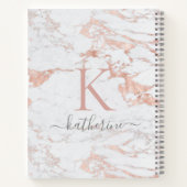 Carnet Élégant Rose en marbre d'or (Dos)