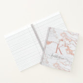 Carnet Élégant Rose en marbre d'or (Intérieur)