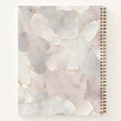 Carnet Elégant rose et gris marbre Notaire de luxe public (Dos)
