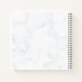 Carnet Elégant Rose Fleurs Mariage personnalisé (Dos)