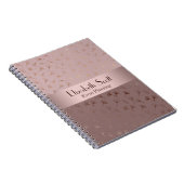 Carnet Elégant Rose Gold Main tiré Floral Journal/ (Côté Droit)
