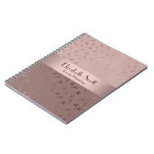 Carnet Elégant Rose Gold Main tiré Floral Journal/ (Côté gauche)