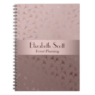 Carnet Elégant Rose Gold Main tiré Floral Journal/