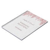 Carnet Élégant Rose Gold Palm Feuille Wedding planner (Côté gauche)