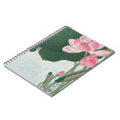 Carnet Élégant rose Lotus Japonais Floral Print (Côté gauche)