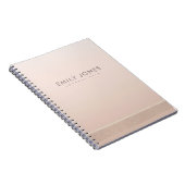 CARNET ÉLÉGANT ROSE MINIMAL GOLD SHIMMER PERSONNALISÉ (Côté Droit)