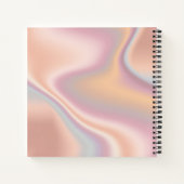 Carnet Élégant rose moderne or holographique planificateu (Dos)