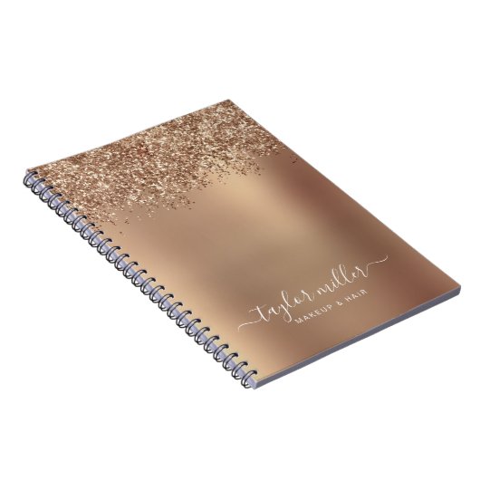 Carnet Elégant rose or parties scintillant maquillage & c (Côté Droit)