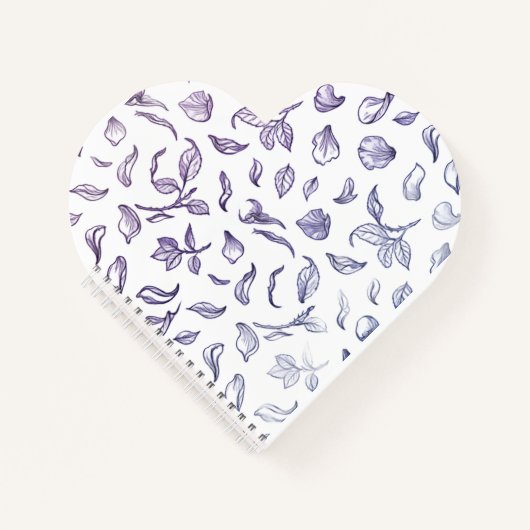 Carnet Elegant Rose Petal Line Art Pattern Notebook (Devant)