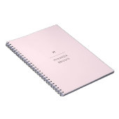 Carnet Élégant rose rose noir minimaliste classique chic (Côté Droit)
