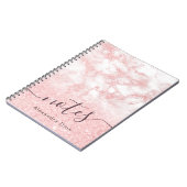 Carnet Elégant rose rose rose rose parties scintillant ma (Côté gauche)