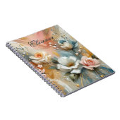 Carnet Elegant Roses in pale hues Personalized (Côté Droit)