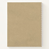 Carnet Élégant rustique Kraft Signature Script Monogramme (Dos)