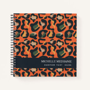 Carnet Elégant Safari Animal Skin Leopard spot MONOGRAM