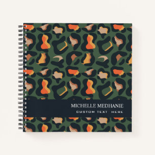 Carnet Elégant Safari Animal Skin Leopard spot MONOGRAM