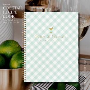 Carnet Élégant Sage En vichy Couples Blank Cocktail Recet