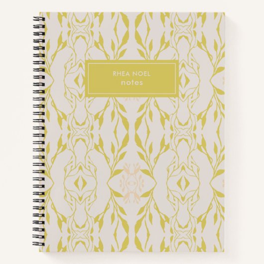 Carnet Elégant Sage Green Botanique Personnalisé (Devant)