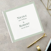 Carnet Elegant Sage Green Minimalist Wedding Guest Book