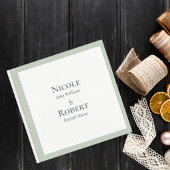 Carnet Elegant Sage Green Minimalist Wedding Guest Book