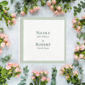 Carnet Elegant Sage Green Minimalist Wedding Guest Book
