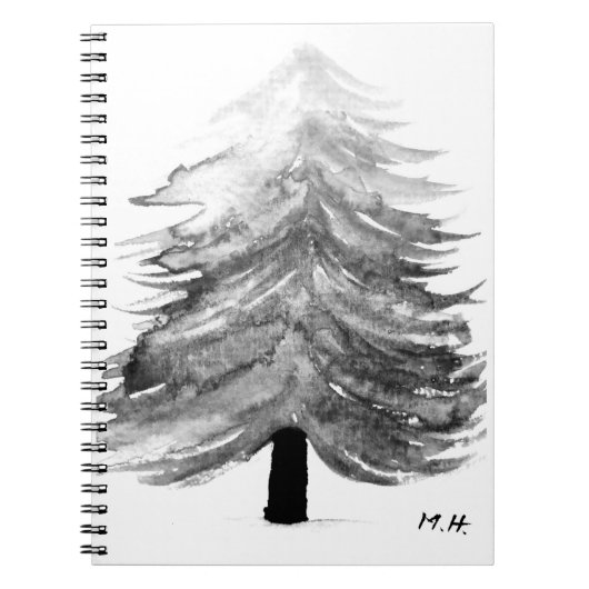Carnet Élégant sapin de Noël (Devant)