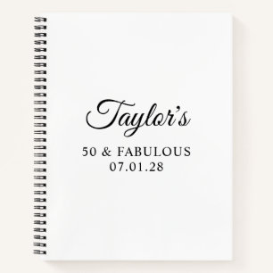 Carnet Élégant Script 50 et invité fabuleux