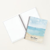 Carnet Élégant script d'aquarelle moderne personnalisé (Intérieur)
