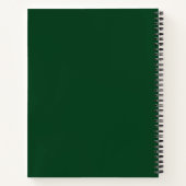 Carnet Élégant script d'entreprise vert (Dos)