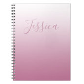Carnet Élégant script et rose modifiable (n'importe quell (Devant)