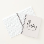 Carnet Élégant Script gracieux Ecru Plans Mariage (Intérieur)