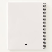 Carnet Élégant Script gracieux Ecru Plans Mariage (Dos)