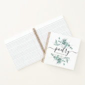 Carnet Élégant Script moderne Verdure Poésie personnalisé (Intérieur)